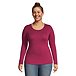 Women's Long Sleeve Fitted Scoop Neck T Shirt