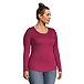 Women's Long Sleeve Fitted Scoop Neck T Shirt