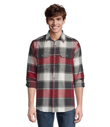 Men's Heritage Long Sleeve Regular Fit Stretch Fashion Flannel Shirt