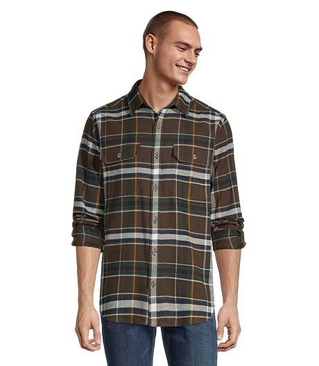 Men's Heritage Long Sleeve Regular Fit Stretch Fashion Flannel Shirt
