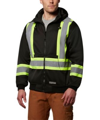 Men's Dakota Hi-Visibility Lined Full-Zip Hooded Sweatshirt Black 2 Extra Large / Regular Men's Dakota Hi-Visibility Lined Full-Zip Hooded Sweatshirt Black 2 Extra Large / Regular