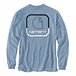 Men's Loose Fit Heavyweight Long Sleeve Pocket Logo Crewneck Graphic Cotton T Shirt