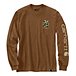 Men's Heavyweight Long Sleeve Relaxed Fit Crewneck Camo Graphic  Work T Shirt