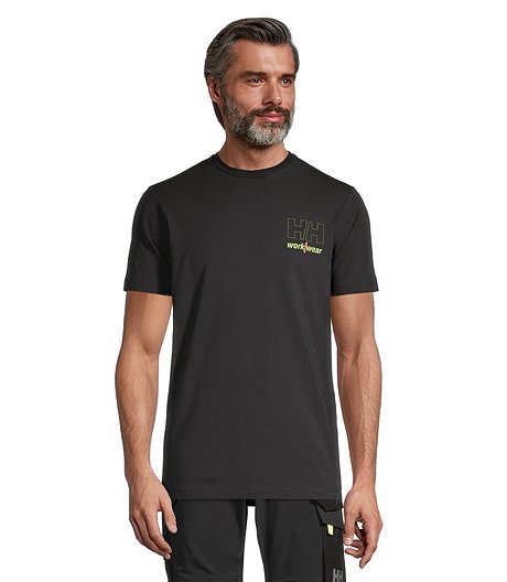 T-shirt à manches courtes avec logo sur la poitrine pour hommes