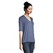 Women's Pleat Detail Relaxed Fit V-Neck Top