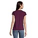 Women's Ruched Semi-Fitted T Shirt with Extended Shoulders