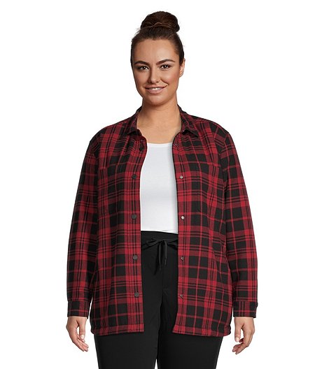 Women's Heritage Plaid Sherpa Lined Flannel Shacket