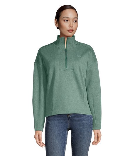 Women's Half Zip Mock Neck Sweatshirt