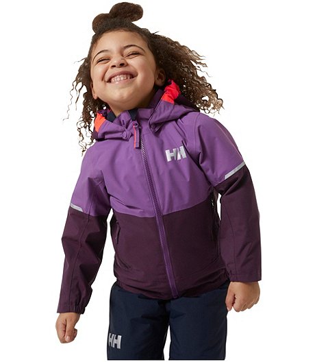 Girls' 2-6 Years Sogn Waterproof Windproof and Breathable Rain Jacket