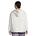 Women's Plush Long Sleeve Relaxed Fit Crossover Hooded Pajama Top