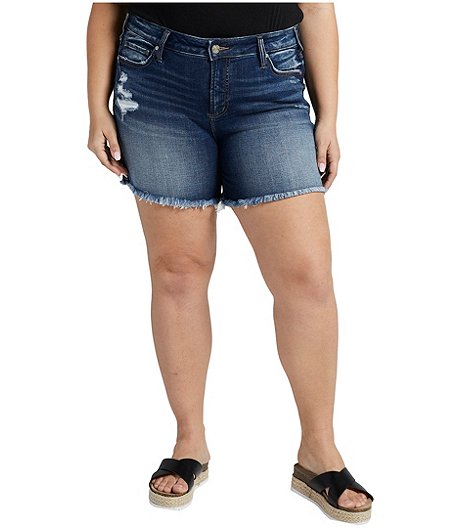 Women's Suki Curvy Fit Mid Rise Jean Shorts Plus Size - ONLINE ONLY