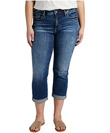 Silver® Jeans Co. Women's Suki Mid Rise Curvy Fit Capri Jeans - ONLINE ONLY