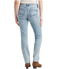 Silver® Jeans Co. Women's Elyse Mid Rise Curvy Fit Straight Leg Jeans - ONLINE ONLY