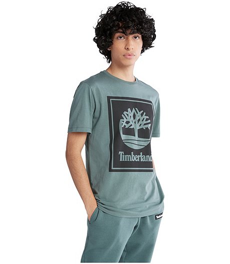 Men's Core Tree Stack Logo Crewneck Cotton T Shirt
