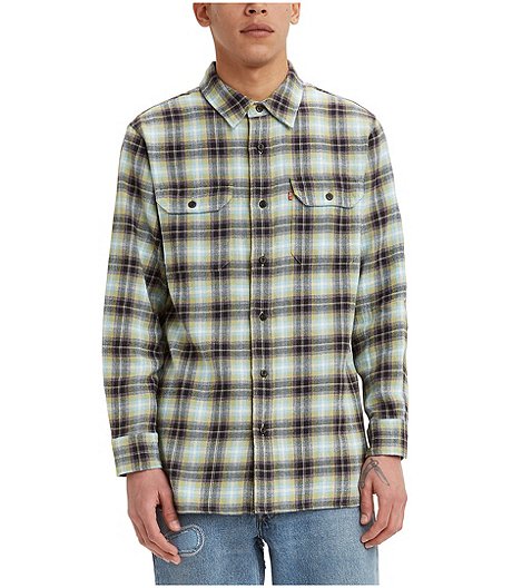 Men's Relaxed Fit Cotton Flannel Worker Shirt