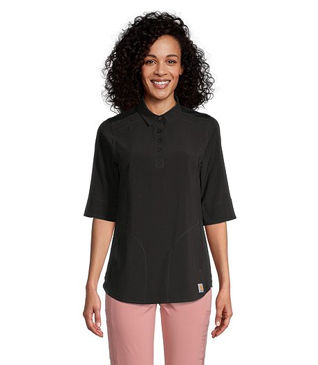 Women's Stain Resistant Force Convertible Sleeve Scrub Top