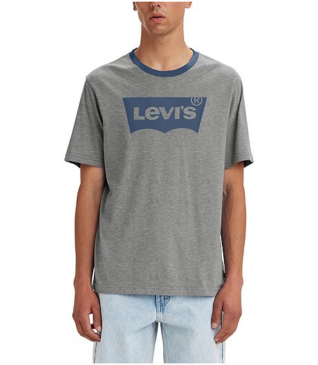 Men's Batwing Logo Relaxed Fit Crewneck Cotton Jersey T Shirt