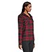Women's Plaid Double Brushed Flannel Hooded Shirt