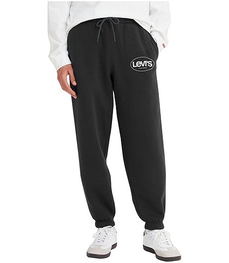 Men's Everyday Essentials Relaxed Fit Mid Rise Surf Logo Fleece Sweatpants