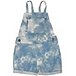 Girls' 7-16 Years Knotted Shortall Jean Overalls - Light Wash