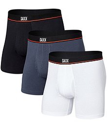 SAXX Men's 3 Pack Non Stop Stretch Cotton Boxer Briefs