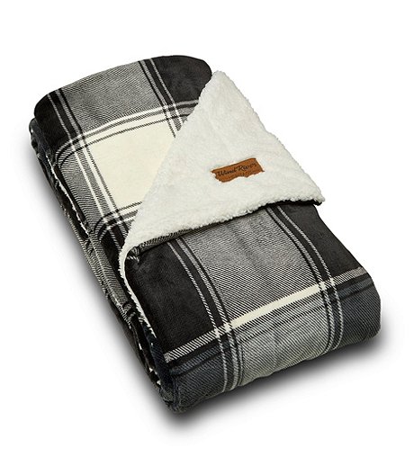 Heritage Collection Plaid Sherpa Blanket