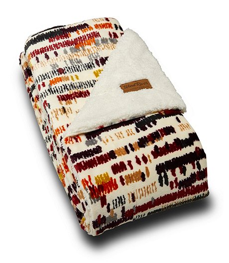 Heritage Collection Print Sherpa Blanket
