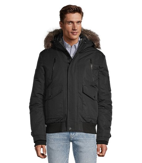 Men's Eco Down Polar Fleece Lined Insulated Bomber Jacket