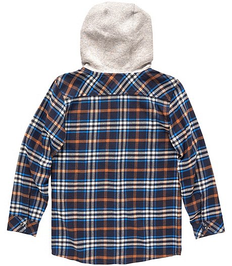 Carhartt Boys' 7-16 Years Long Sleeve Hooded Flannel Shirt