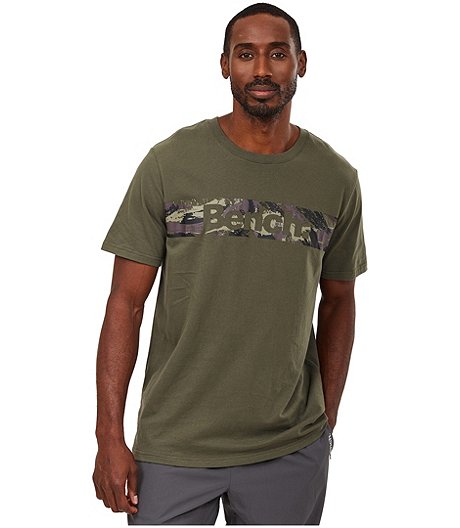 T-shirt graphique à manches courtes avec logo pour hommes