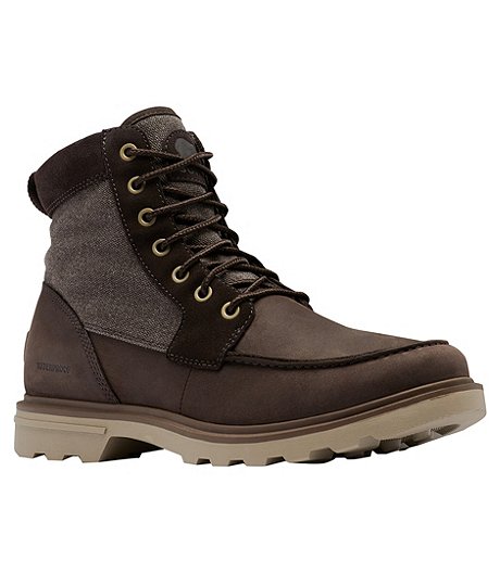 Men's Carson Moc Waterproof Boots - Blackened Brown/Khaki