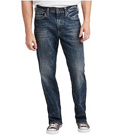 Silver® Jeans Co. Men's Gordie Loose Fit Straight Leg Jeans - Medium Wash - ONLINE ONLY