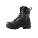 Women's 8 Inch Quad Basic Steel Toe Composite Plate Internal Metatarsal Leather Work Boots - Black