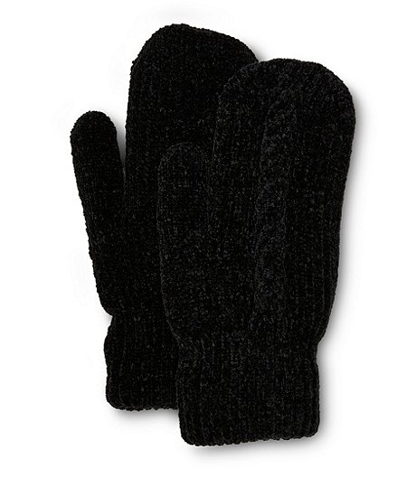 Women's Chenille Cable Knit Mittens