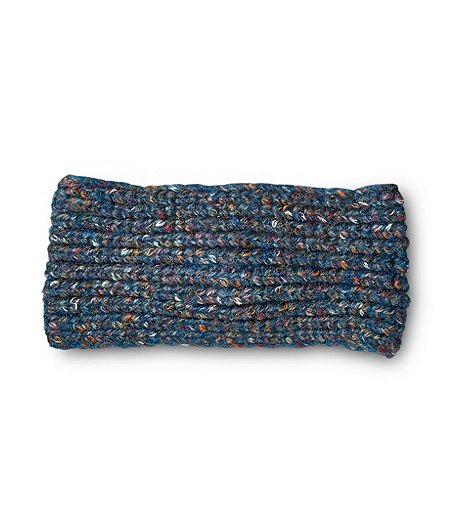 Bandeau en tricot chiné avec nœud pour femmes  