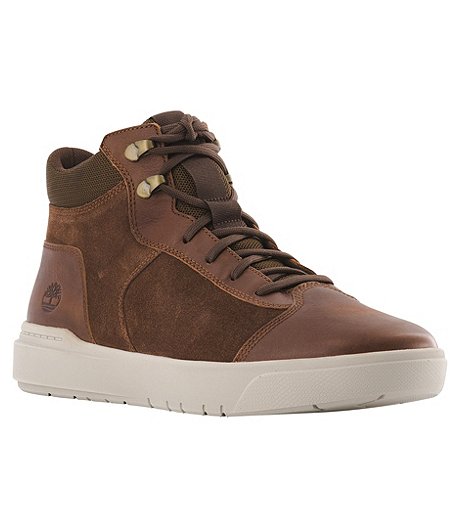 Men's Seneca Bay OrthoLite Leather Sneaker Boots - Medium Brown