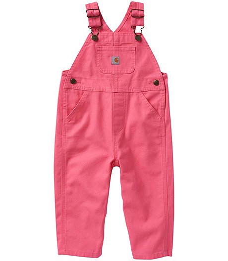 Girls' 0-24 Years Canvas Loose Fit Bib Overall