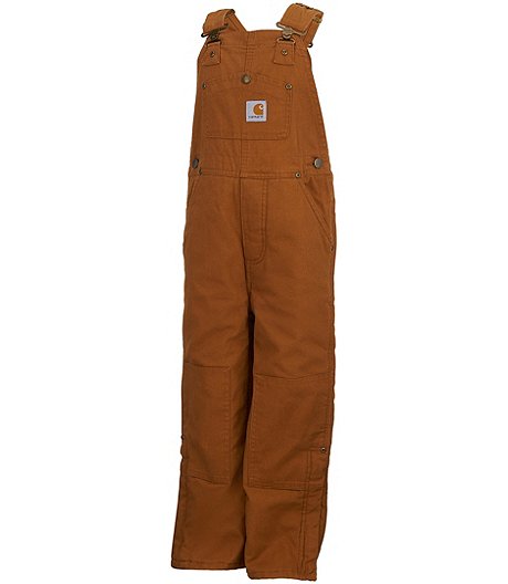 Boys' 7-16 Years Canvas Insulated Loose Fit Bib Overalls