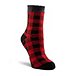 Chaussettes ultradouces à imprimé tartan rouge et noir pour femmes, Heritage