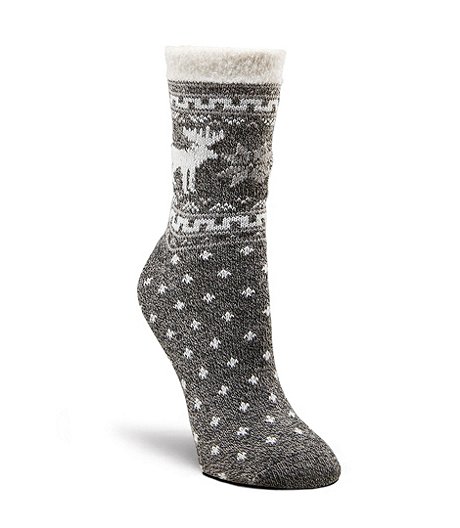Women's Heritage Moose Pattern Quarter Socks