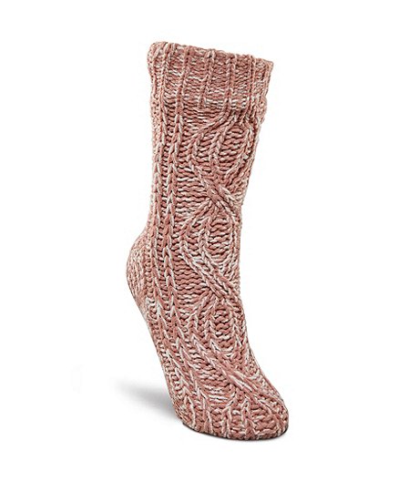 Women's Velvet Marled Chenille Short Lounge Socks