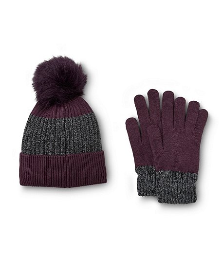Women's Chenille Hat and Glove Set