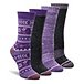 Mi-chaussettes avec contrôle de l'humidité à motif floral pour femmes, paquet de 4 paires