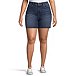 Women's High Rise Stretch Jean Mid Shorts