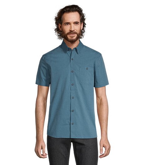 Men's Premium End on End Modern Fit Short Sleeve Shirt
