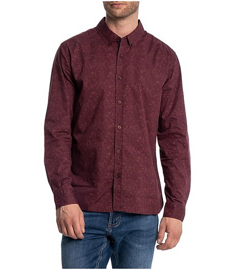 Men's TED Long Sleeve Printed Button Down Shirt - Online Only