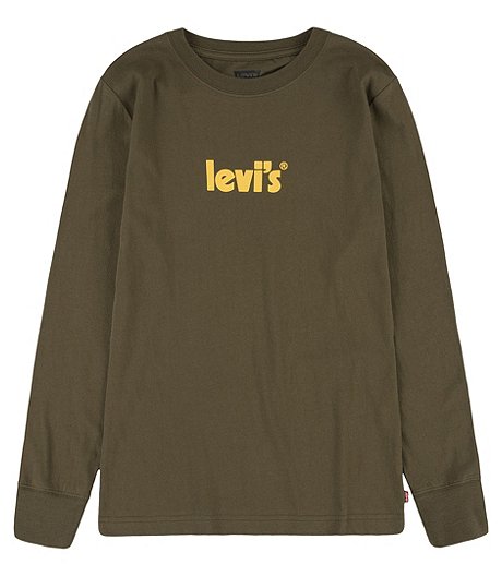 Boys' 7-16 Years Premium Goods Crewneck Long Sleeve T Shirt