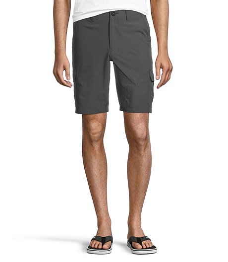 Men's Mid Rise Stretch Ripstop Quick Dry Cargo Hybrid Shorts