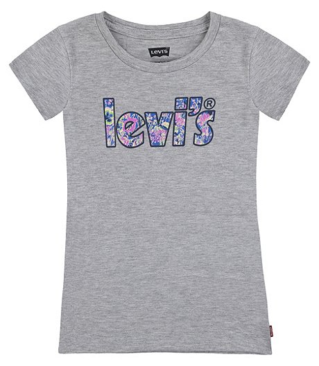 Girls' 7-16 Years Poster Logo Crewneck T Shirt