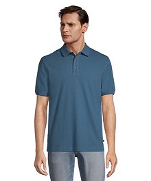 Denver Hayes Men's 50 Wash Short Sleeve Classic Fit Stretch Pique Polo Shirt